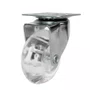 Rodízio Giratório Série Gel 50mm 40kg com Placa Roda Transparente - Colson