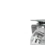 Rodízio Giratório Série Gel 50mm 40kg com Placa Roda Transparente - Colson