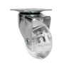 Rodízio Giratório Série Gel 50mm 40kg com Placa Roda Transparente - Colson