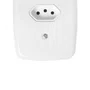 Tomada Dupla 2P + T com Placa Branca 10A 250V - Pluzie