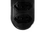 Tomada em Barra 3 Vias Preta 2P + T 10A 250V - Pluzie