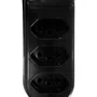 Tomada em Barra 3 Vias Preta 2P + T 10A 250V - Pluzie
