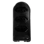Tomada em Barra 3 Vias Preta 2P + T 10A 250V - Pluzie