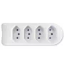 Tomada em Barra 4 Vias 2P + T 10A 250V Branco - Pluzie