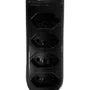Tomada em Barra 4 Vias Preto 2P + T 10A 250V - Pluzie