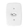 Tomada Simples 2P + T 20A 250V com Placa Branca - Pluzie