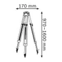 Tripé 5/8" 160cm BT160 para Construção Civil - Bosch